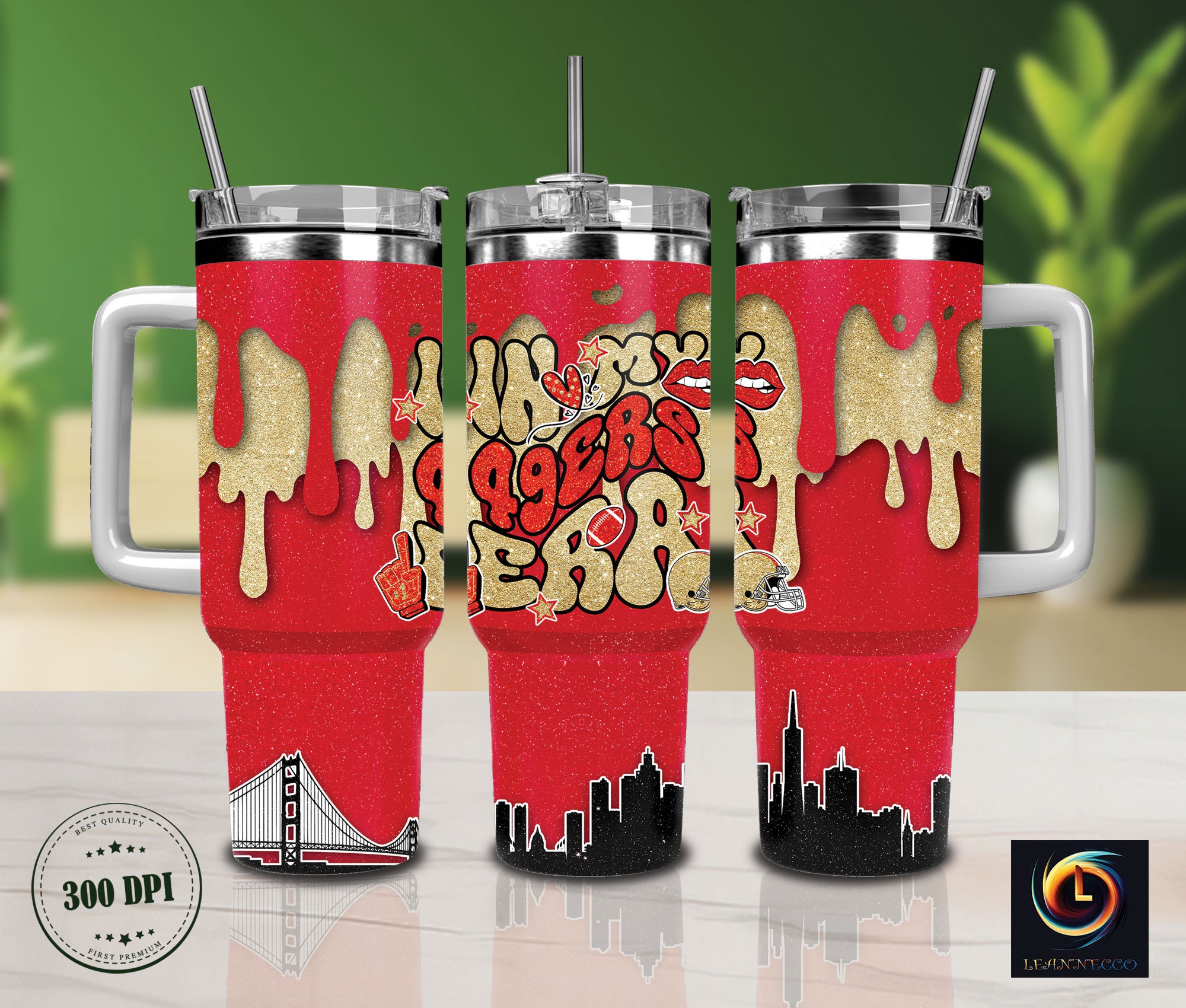 San Francisco 49ers NFL Glitter Custom Stanley Cup 40 oz 30 oz Tumbler With HandleTVC2301987