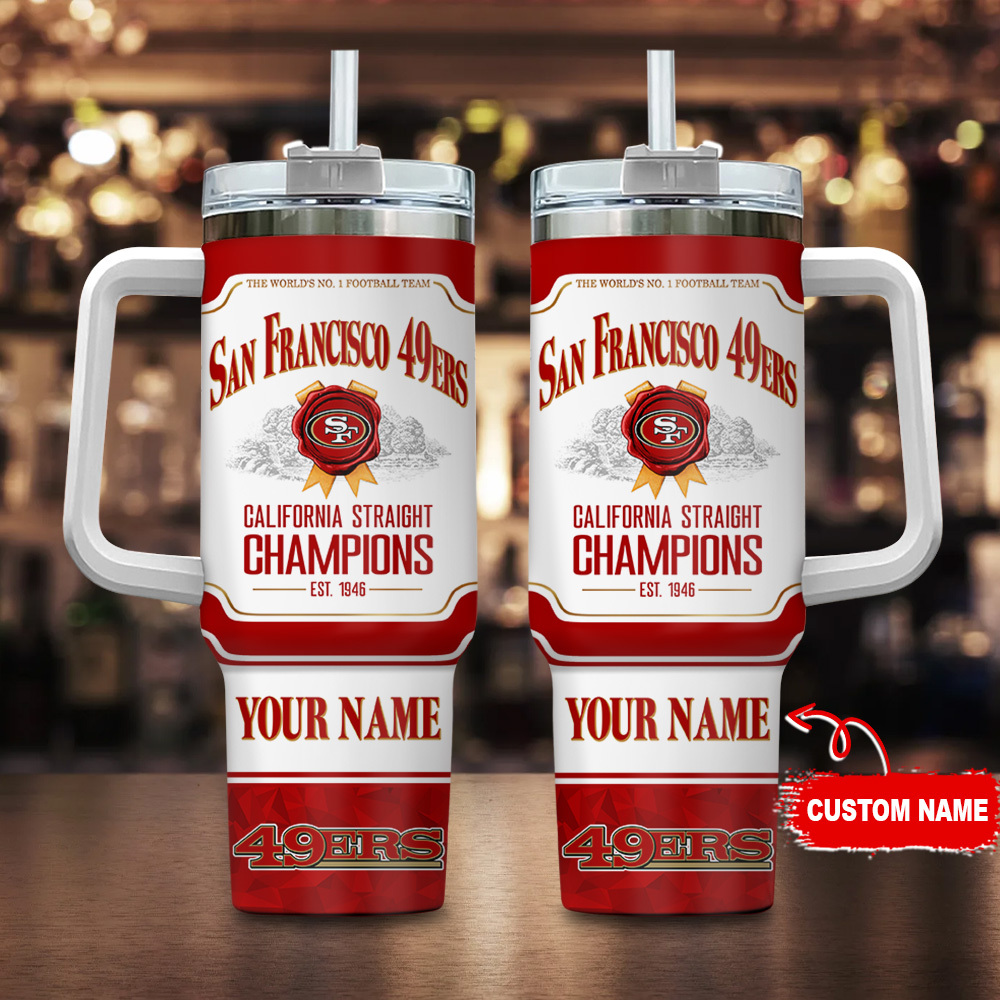 San Francisco 49ers NFL Jim Beam Custom Stanley Cup 40 oz 30 oz Tumbler With HandleTVC230126