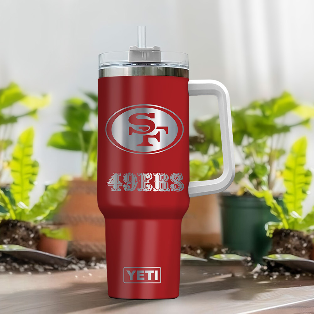 San Francisco 49ers NFL Laser Engraved Effect Custom Stanley Cup 40 oz 30 oz Tumbler With HandleTVC2301121 - Image 2