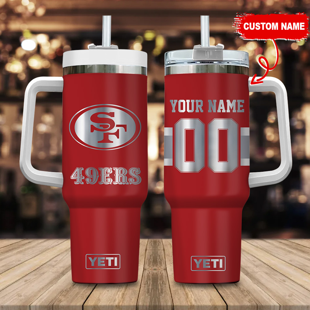 San Francisco 49ers NFL Laser Engraved Effect Custom Stanley Cup 40 oz 30 oz Tumbler With HandleTVC2301121