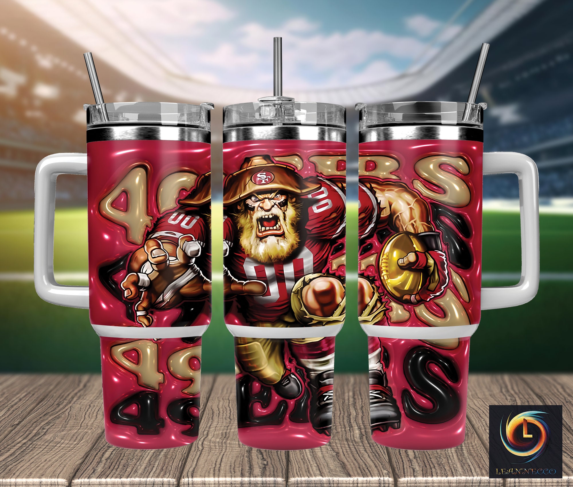San Francisco 49ers NFL Mascot Custom Stanley Cup 40 oz 30 oz Tumbler With HandleTVC2301988