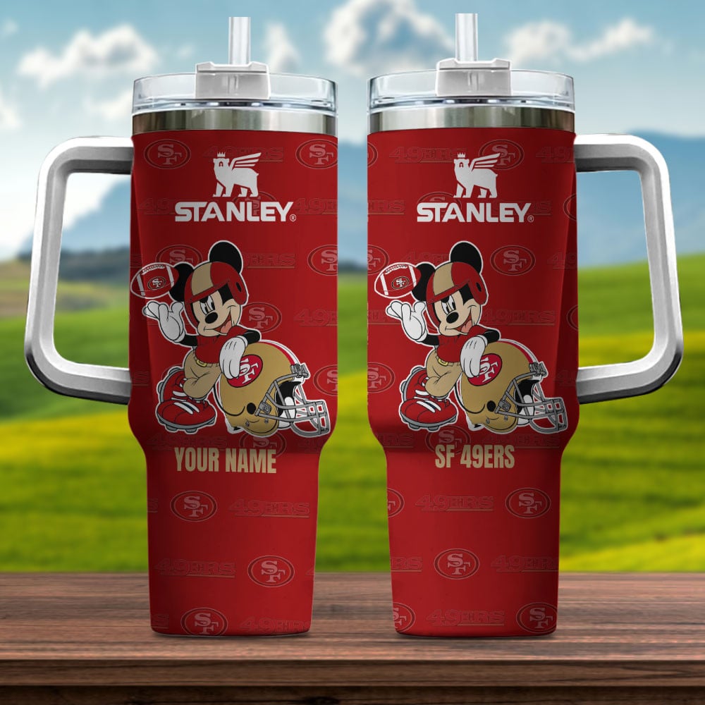 San Francisco 49ers NFL Mickey Mouse Custom Stanley Cup 40 oz 30 oz Tumbler With HandleTVC230139