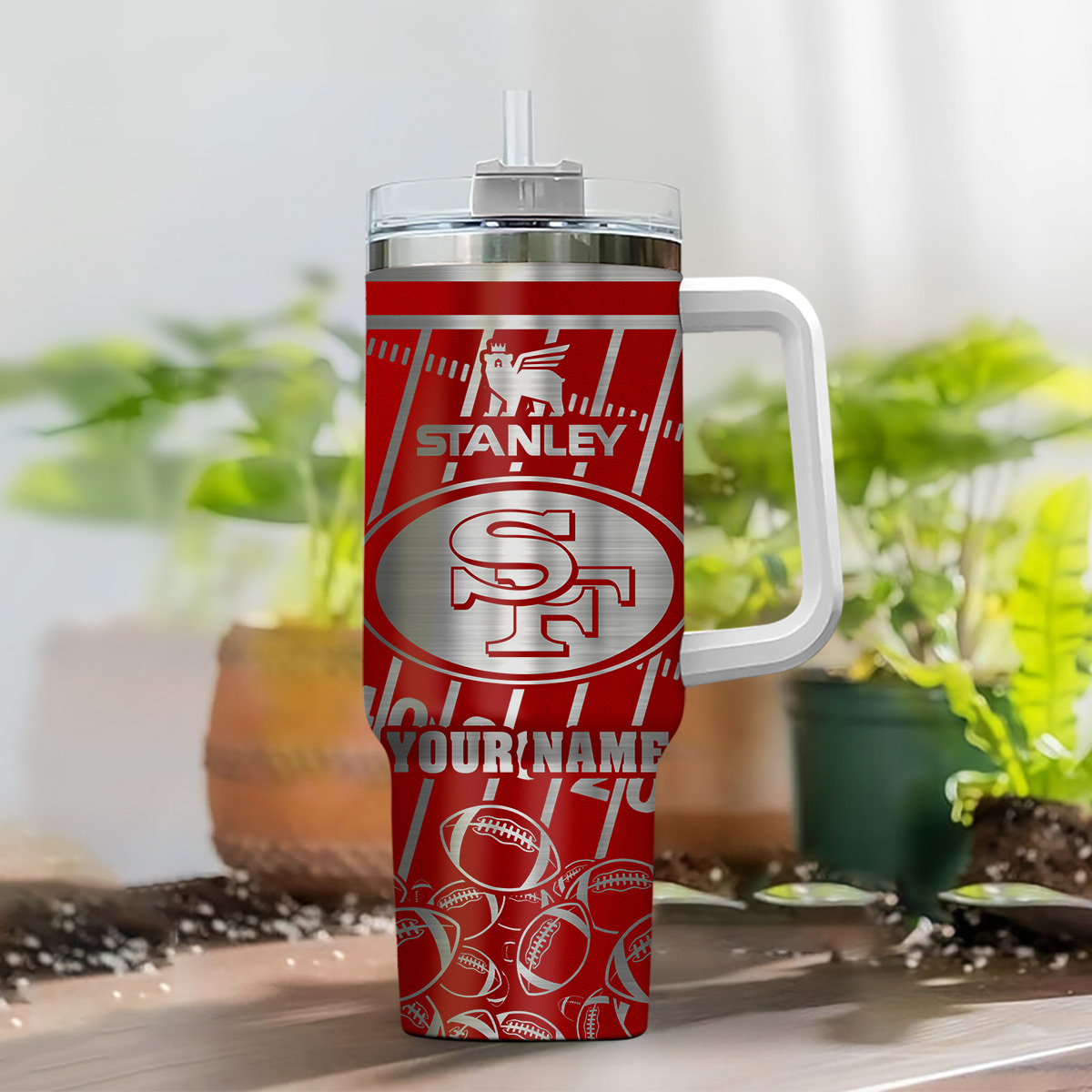 San Francisco 49ers NFL Silver Custom Stanley Cup 40 oz 30 oz Tumbler With HandleTVC2301106 - Image 2