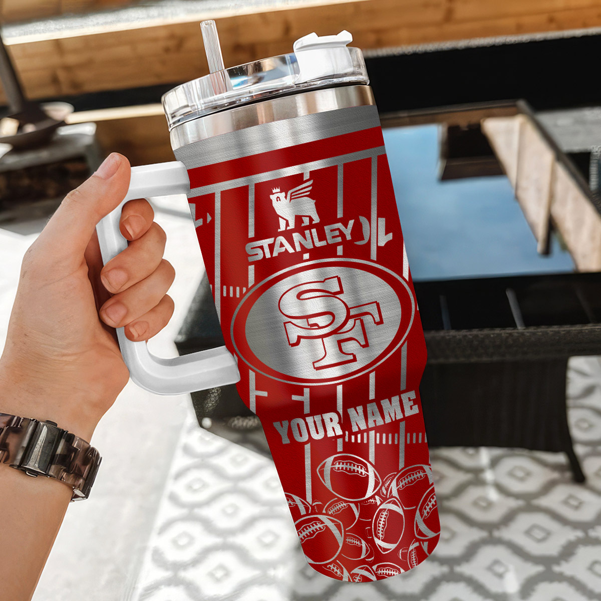 San Francisco 49ers NFL Silver Custom Stanley Cup 40 oz 30 oz Tumbler With HandleTVC2301106 - Image 3