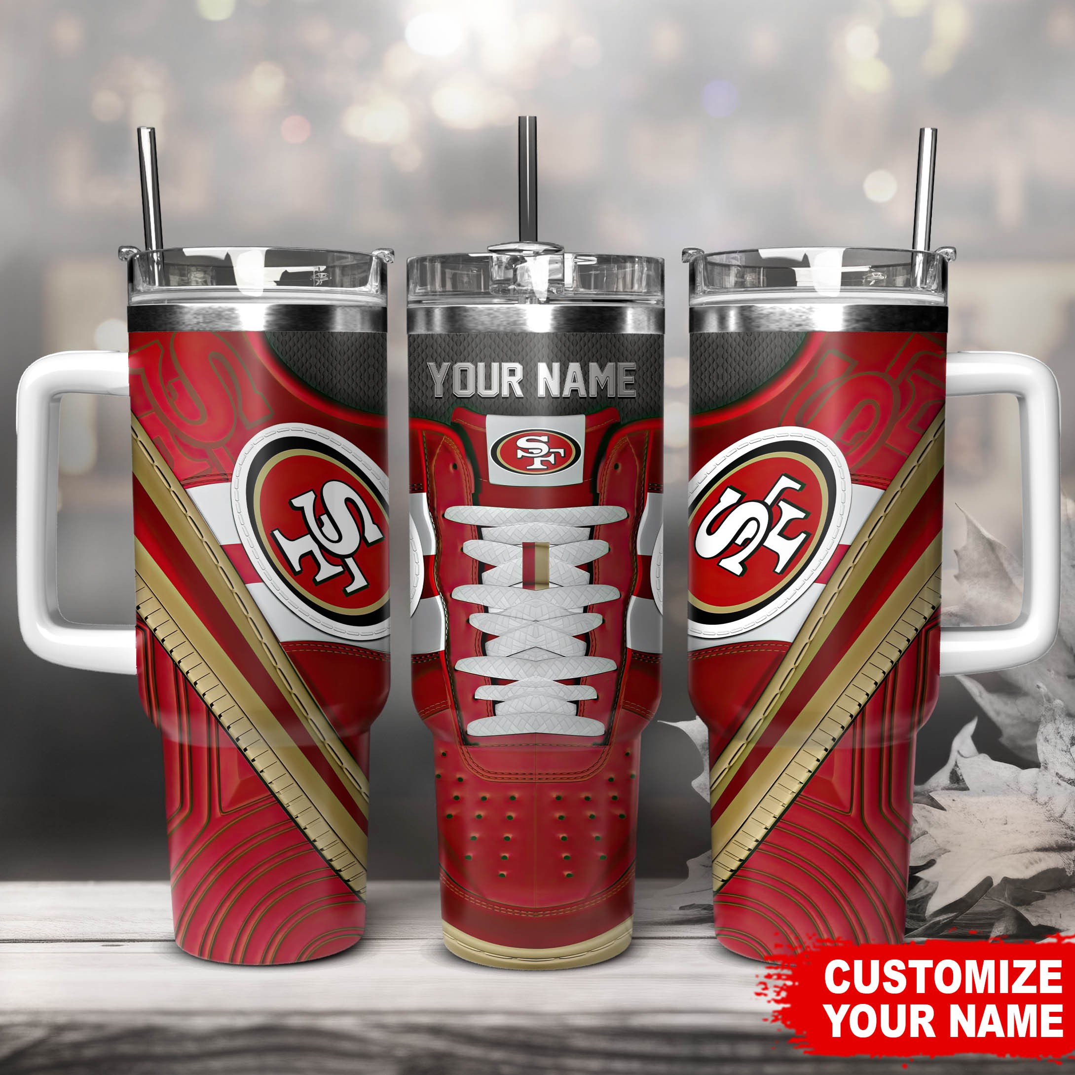 San Francisco 49ers NFL Sneaker Custom Stanley Cup 40 oz 30 oz Tumbler With HandleTVC230129