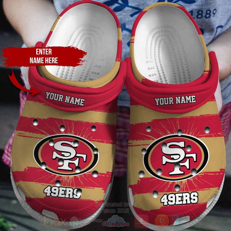 San Francisco 49ers NFL Sport Crocs Crocband Clogs Shoes Comfortable For Men Women and Kids
