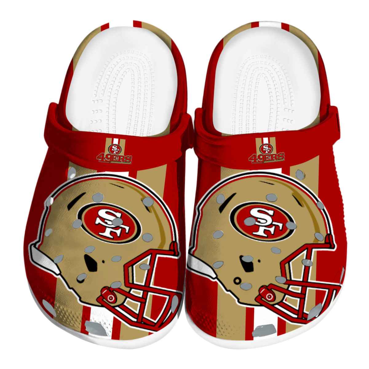 San Francisco 49ers NFL Sport Crocs Crocband Clogs Shoes Comfortable For Men Women and Kids