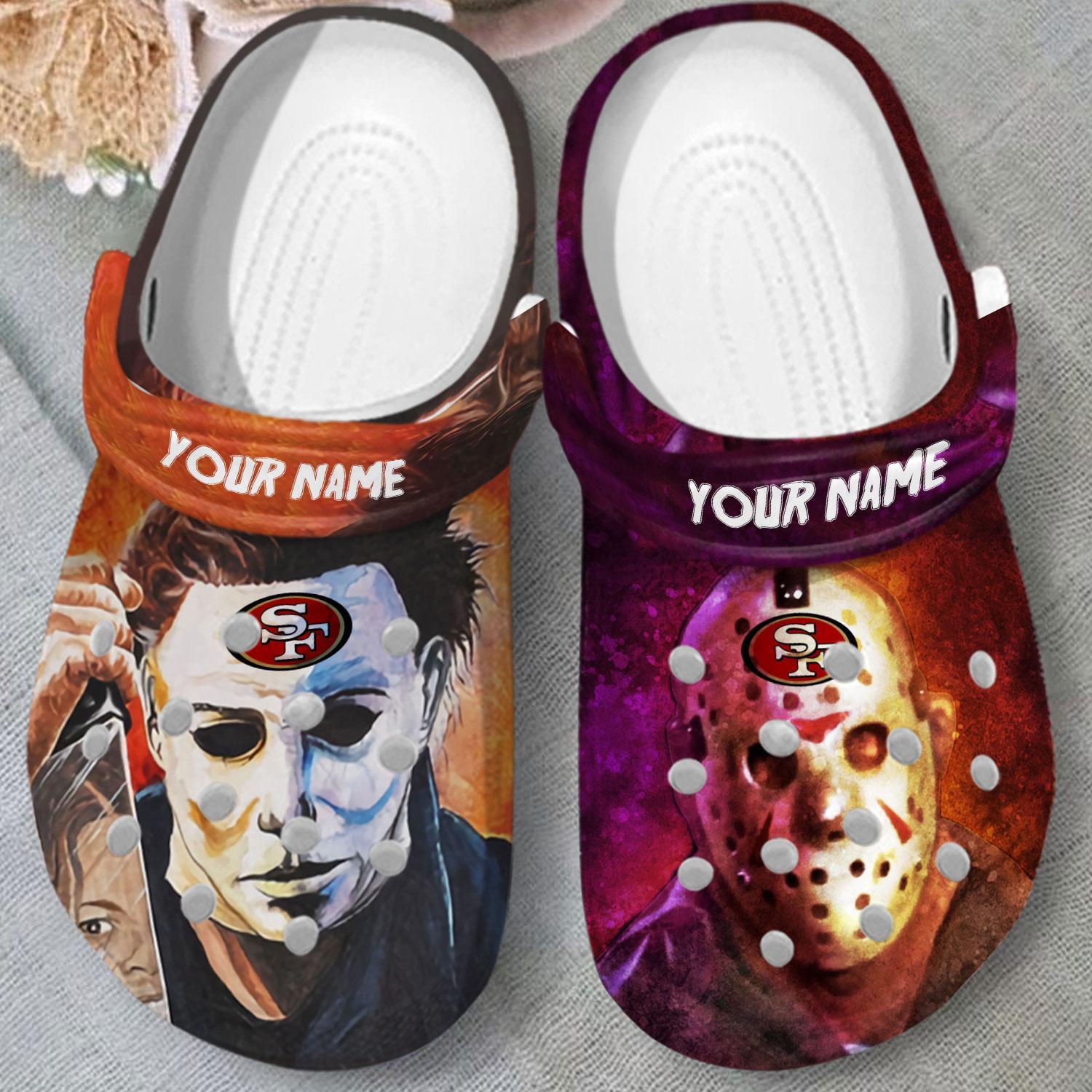 San Francisco 49ers NFL Sport Crocs Crocband Clogs Shoes Comfortable For Men Women and Kids