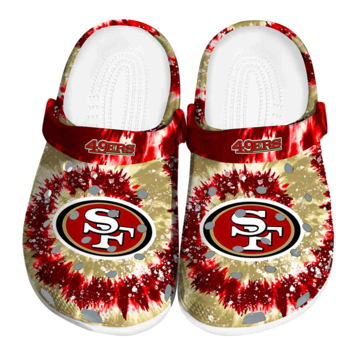 San Francisco 49ers NFL Sport Crocs Crocband Clogs Shoes Comfortable For Men Women and Kids