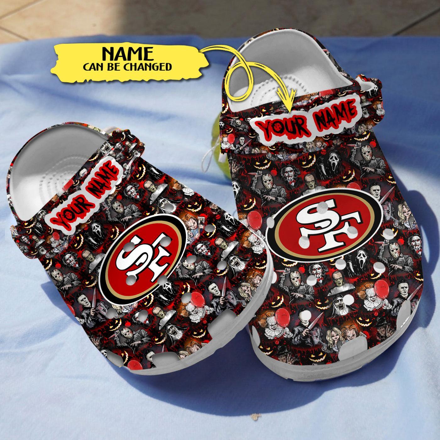 San Francisco 49ers NFL Sport Crocs Crocband Clogs Shoes Comfortable For Men Women and Kids