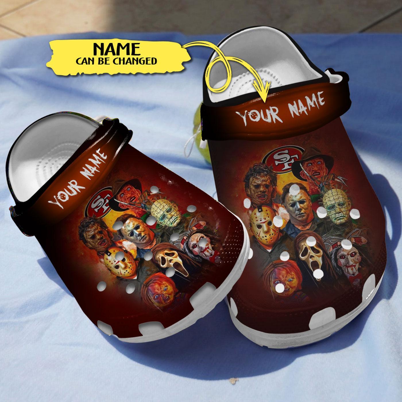 San Francisco 49ers NFL Sport Crocs Crocband Clogs Shoes Comfortable For Men Women and Kids