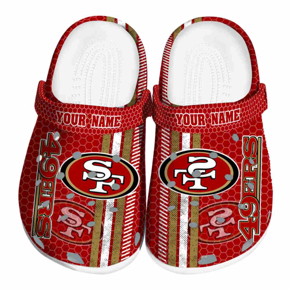 San Francisco 49ers NFL Sport Crocs Crocband Clogs Shoes Comfortable For Men Women and Kids