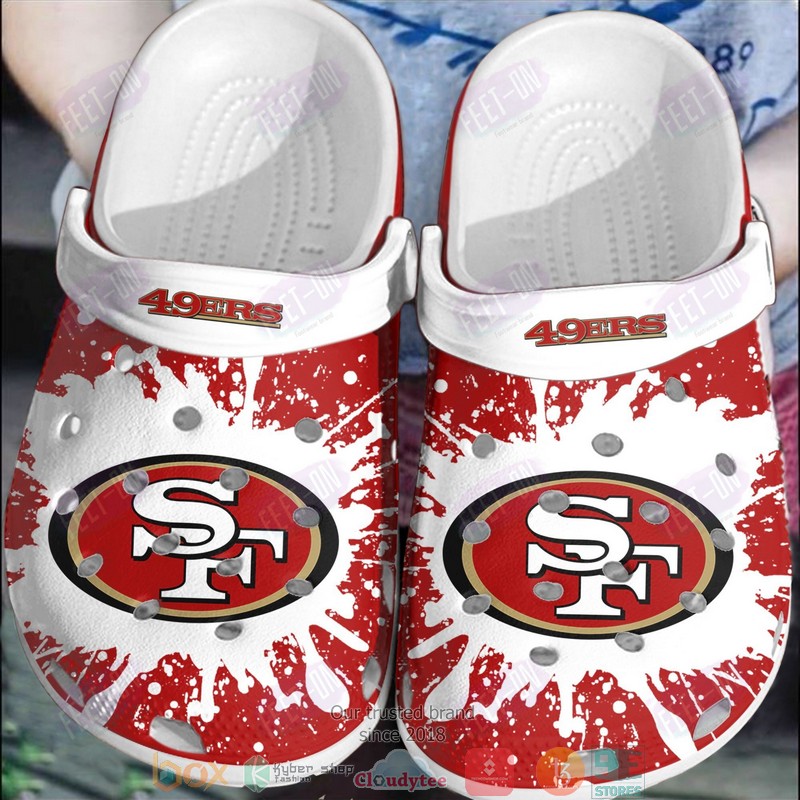 San Francisco 49ers NFL Sport Crocs Crocband Clogs Shoes Comfortable For Men Women and Kids