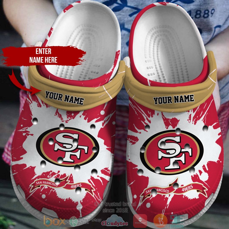 San Francisco 49ers NFL Sport Crocs Crocband Clogs Shoes Comfortable For Men Women and Kids