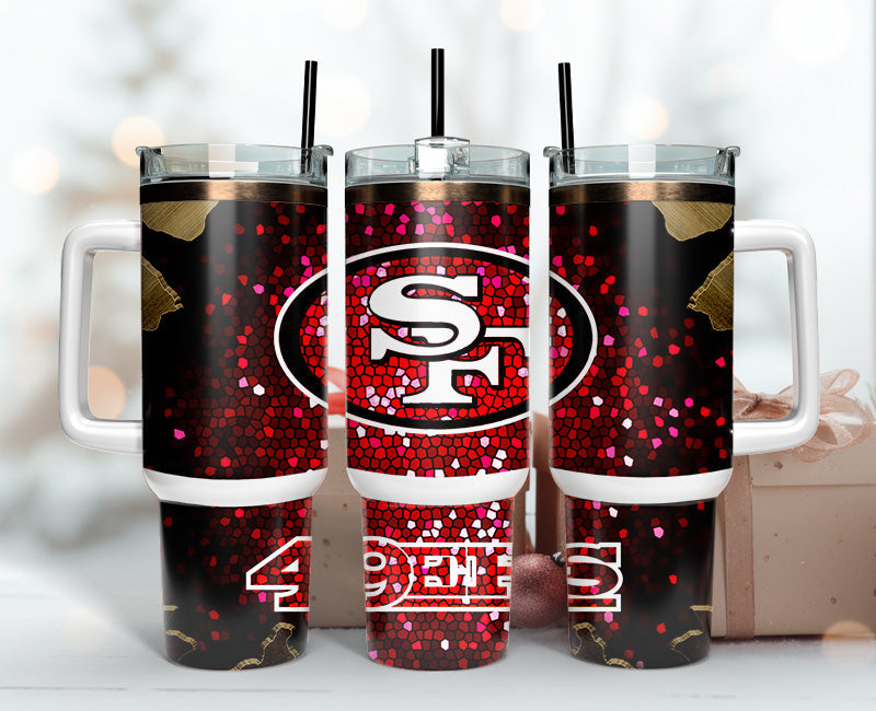 San Francisco 49ers NFL Stained Glass Effect Custom Stanley Cup 40 oz 30 oz Tumbler With HandleTVC2301140