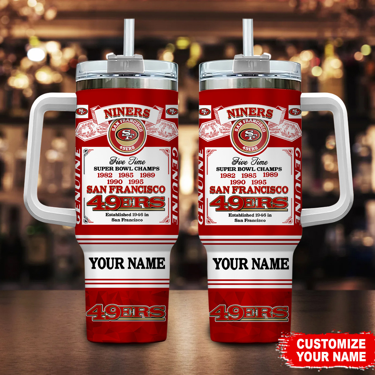 San Francisco 49ers NFL Super Bowl Champs Pride Custom Stanley Cup 40 oz 30 oz Tumbler With HandleTVC230157