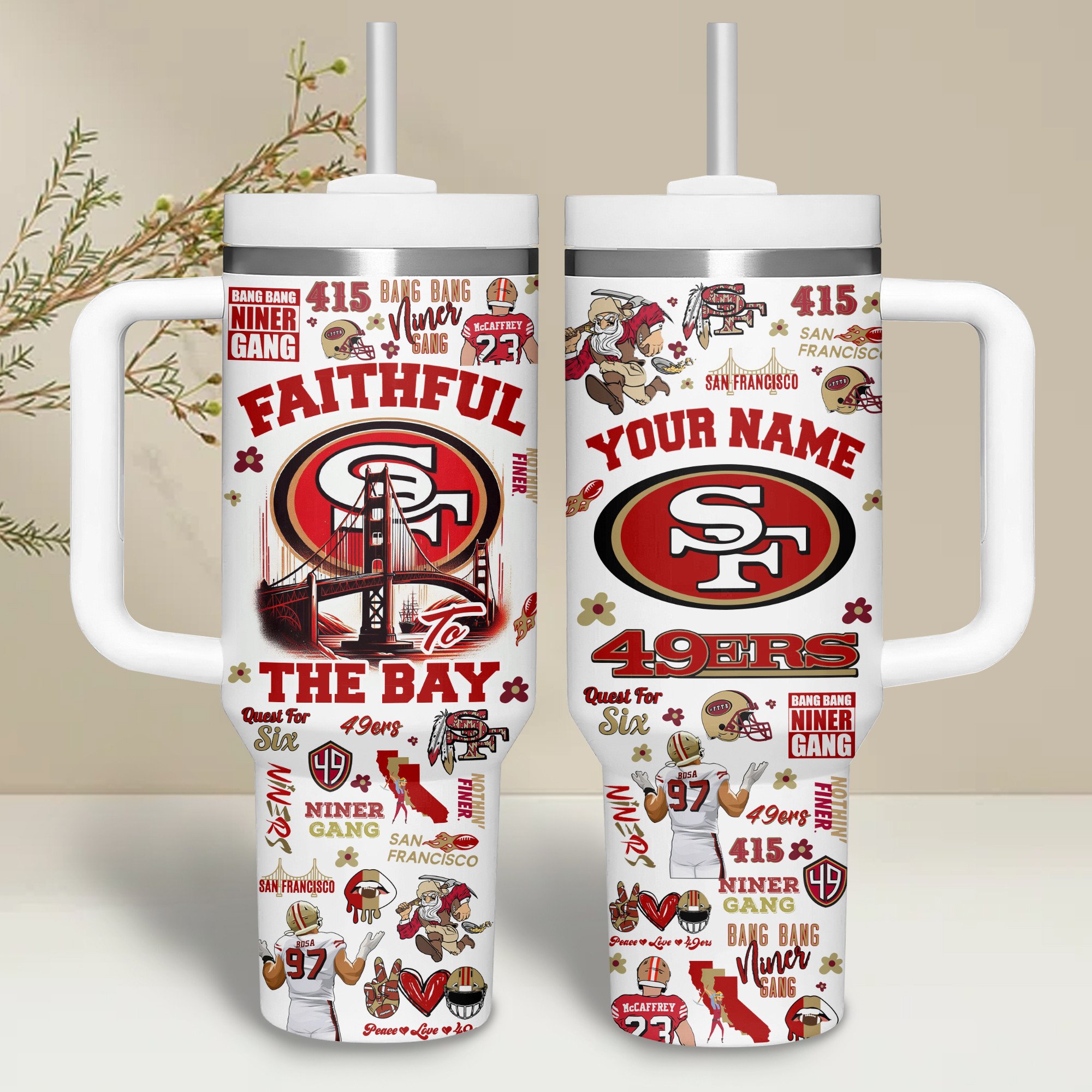 San Francisco 49ers NFLCustom Stanley Cup 40 oz 30 oz Tumbler With HandleTVC2301738