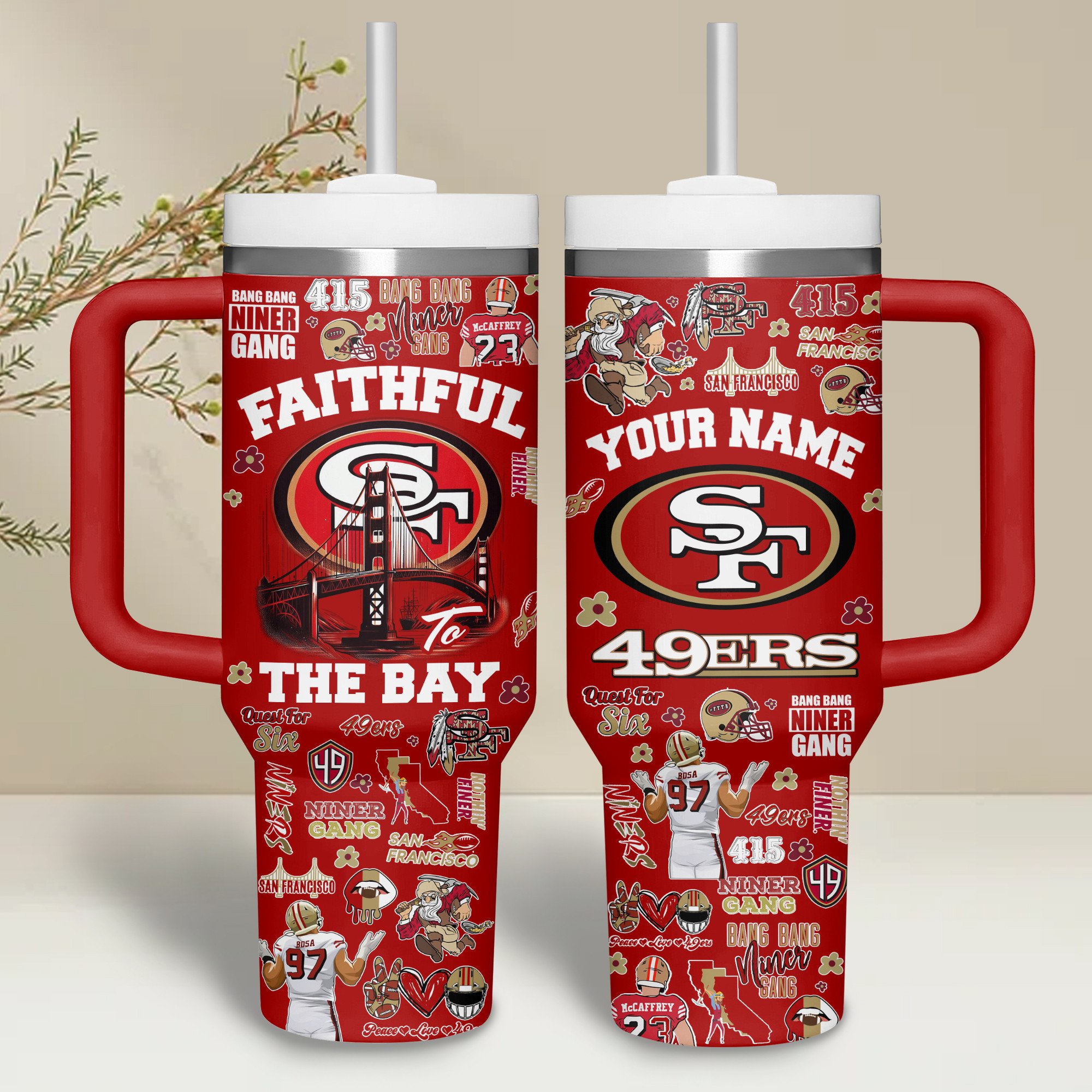 San Francisco 49ers NFLCustom Stanley Cup 40 oz 30 oz Tumbler With HandleTVC2301738