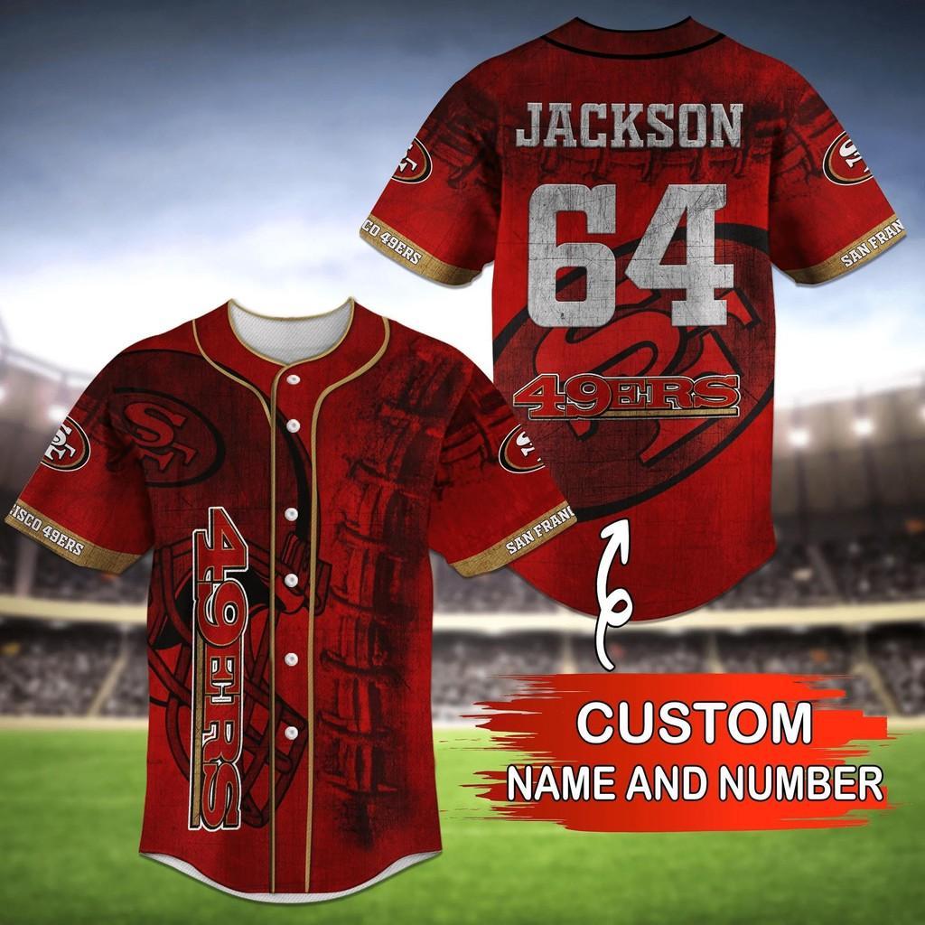 San Francisco 49Ers NLF Baseball Jersey Shirt With Personalized Name