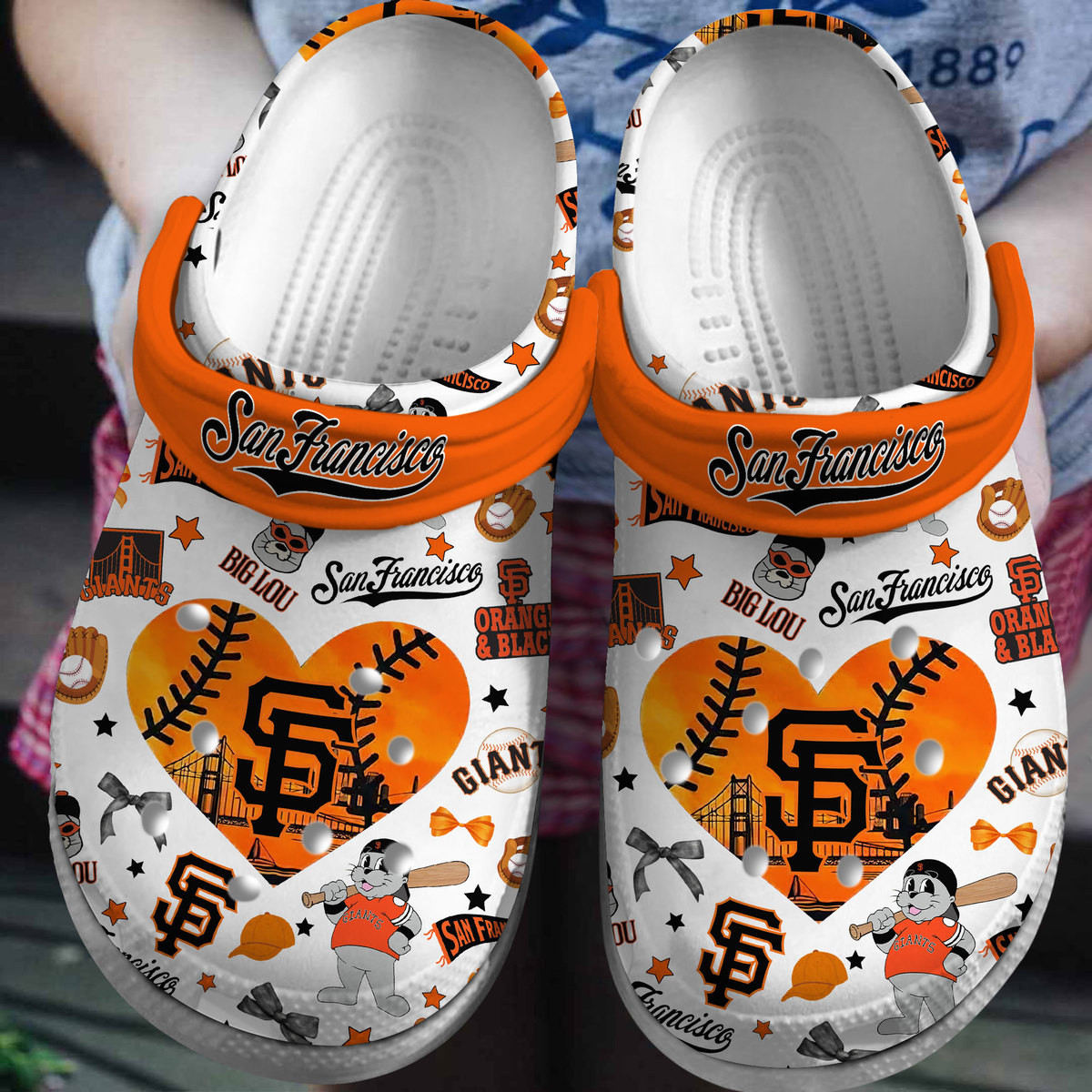 San Francisco Giants Baseball MLB Sport Crocs Crocband Clogs Shoes Comfortable For Men Women and Kids