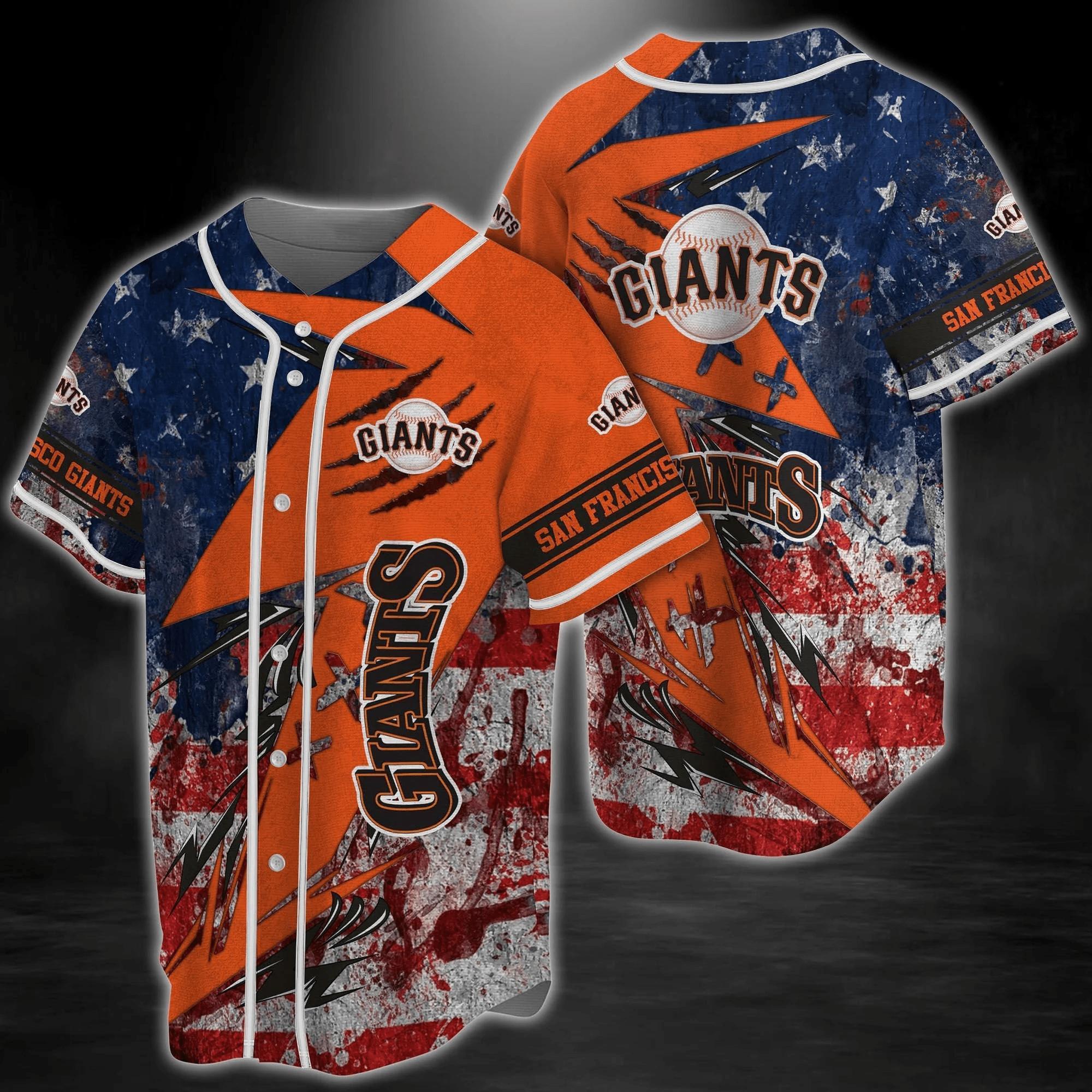 San Francisco Giants Mlb Baseball Jersey Shirt Us Flag