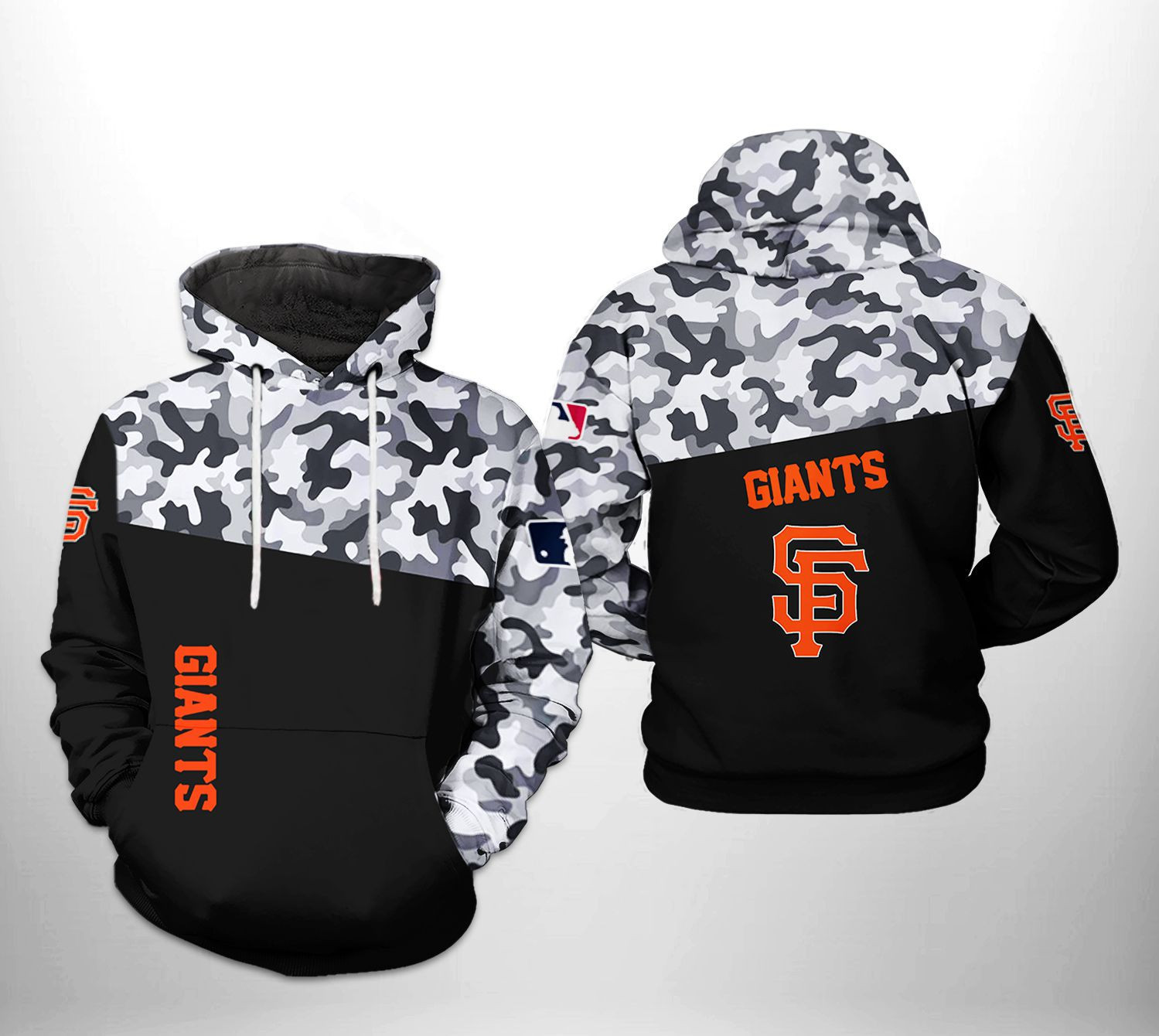 San Francisco Giants MLB Camo Veteran 3D All Over Print Hoodie, Zip Hoodie