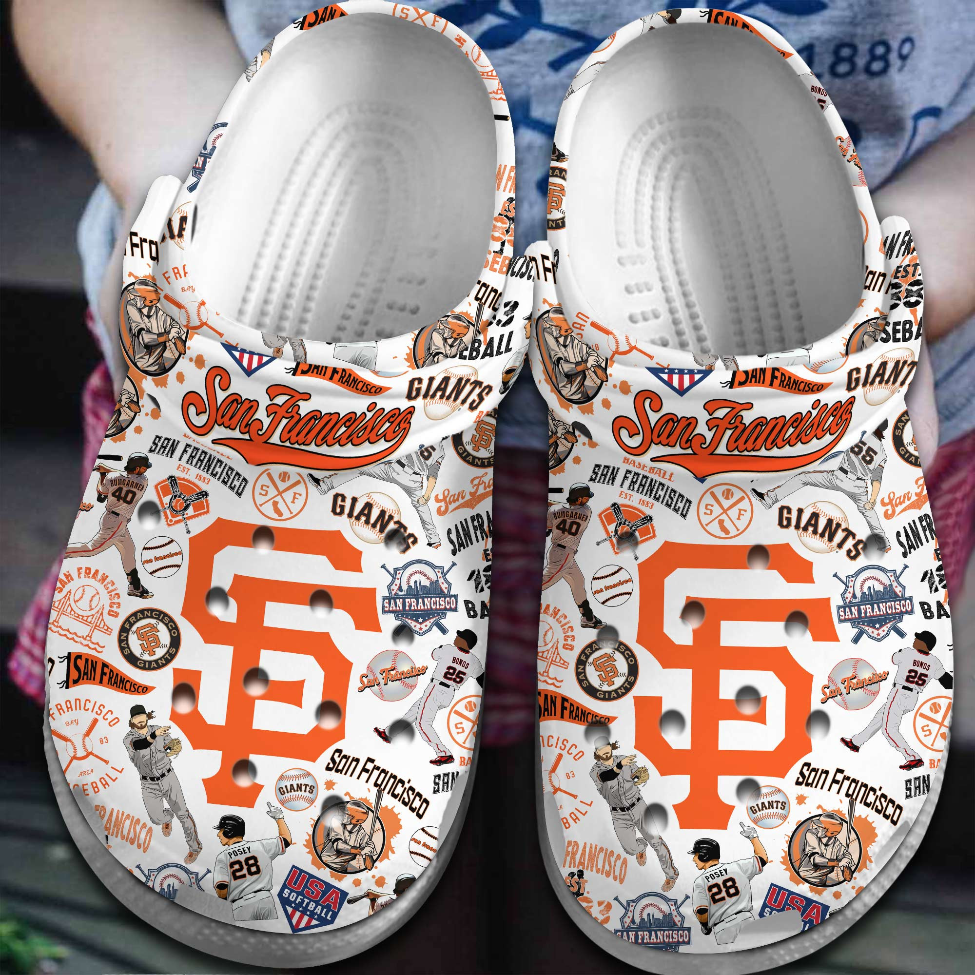 San Francisco Giants MLB Sport Crocs Crocband Clogs Shoes Comfortable For Men Women and Kids