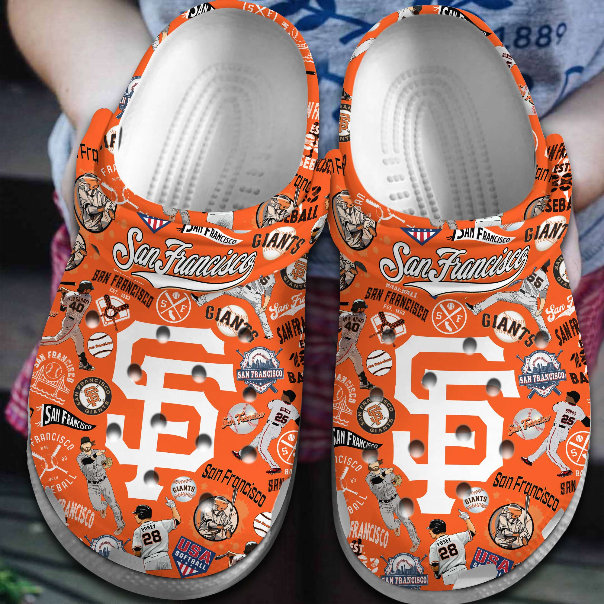 San Francisco Giants MLB Sport Crocs Crocband Clogs Shoes Comfortable For Men Women and Kids