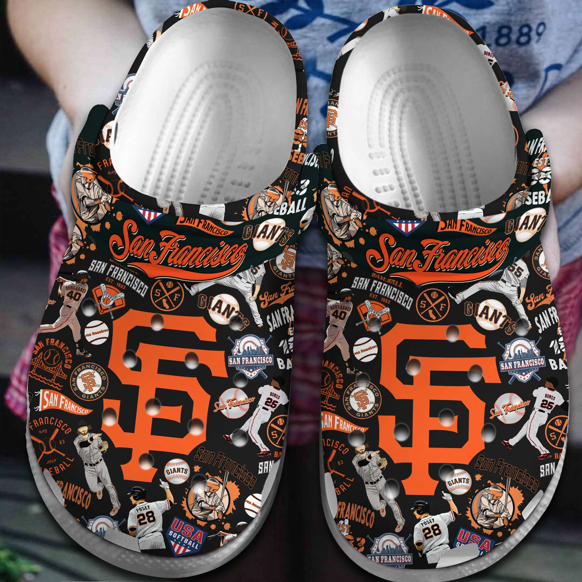 San Francisco Giants MLB Sport Crocs Crocband Clogs Shoes Comfortable For Men Women and Kids