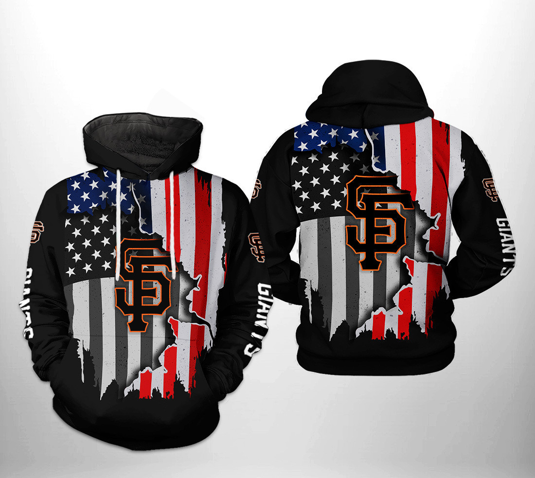 San Francisco Giants MLB US Flag 3D All Over Print Hoodie, Zip Hoodie