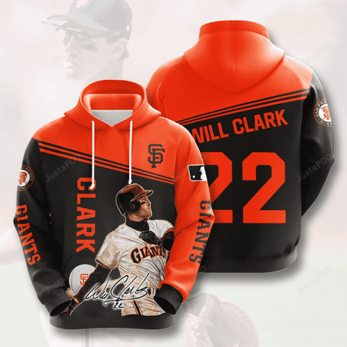 SAN FRANCISCO GIANTS Will Clark 3D All Over Print Hoodie, Zip Hoodie
