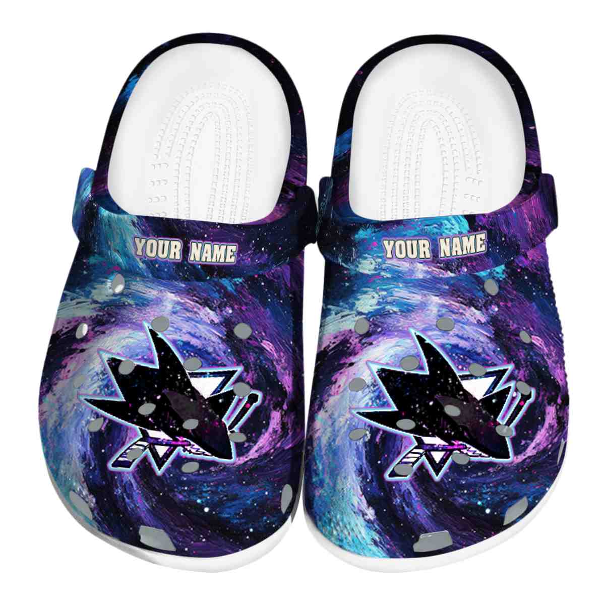 San Jose Sharks NHL Sport Crocs Crocband Clogs Shoes Comfortable For Men Women and Kids