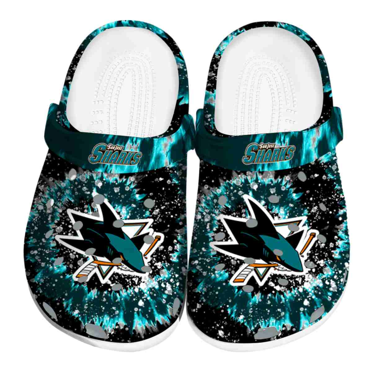 San Jose Sharks NHL Sport Crocs Crocband Clogs Shoes Comfortable For Men Women and Kids