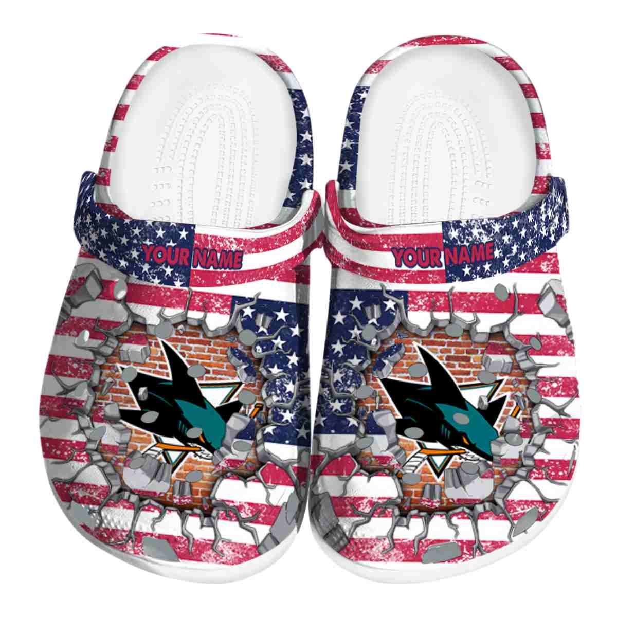 San Jose Sharks NHL Sport Crocs Crocband Clogs Shoes Comfortable For Men Women and Kids