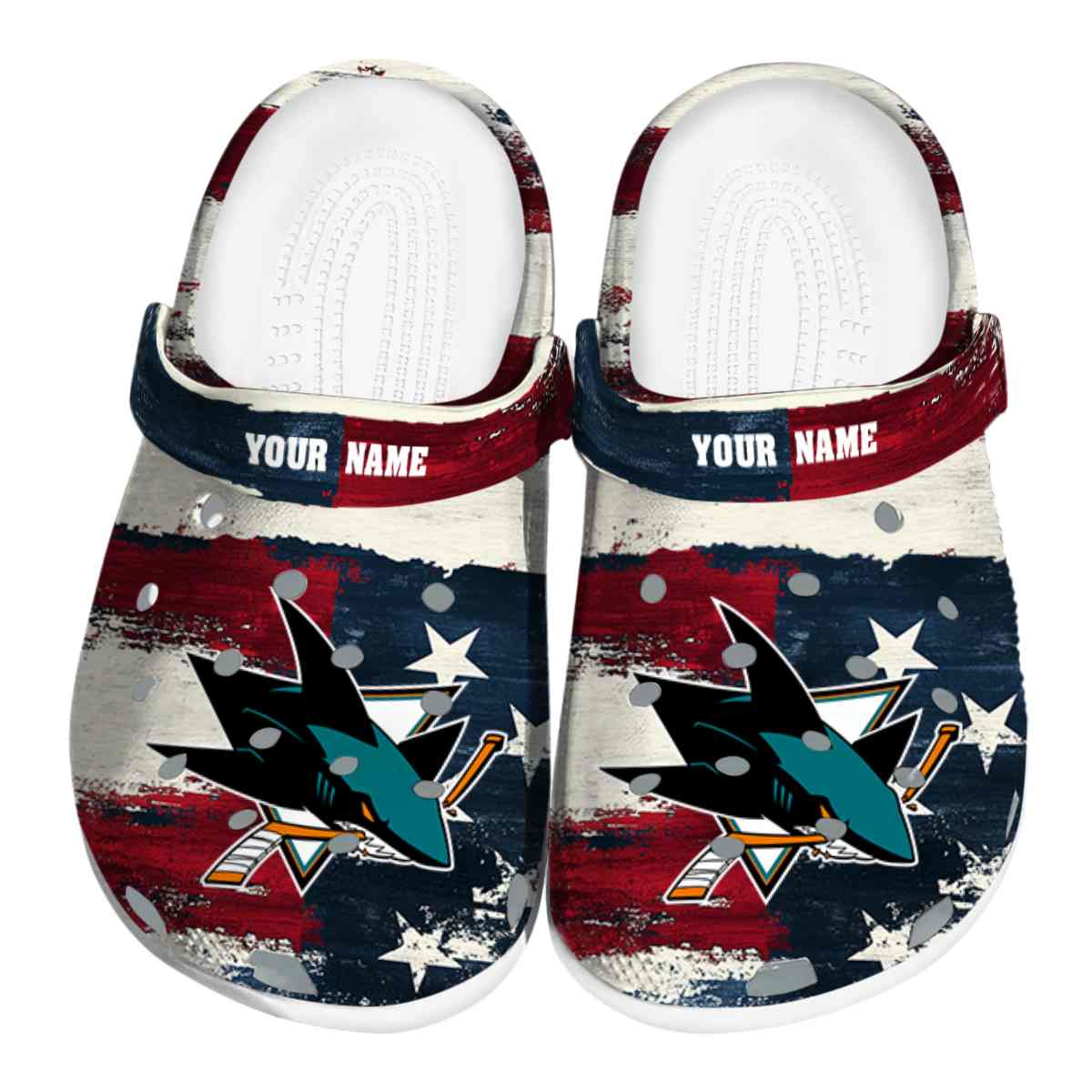 San Jose Sharks NHL Sport Crocs Crocband Clogs Shoes Comfortable For Men Women and Kids