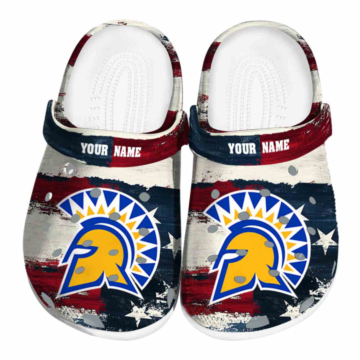 San Jose State Spartans NCAA Sport Crocs Crocband Clogs Shoes Comfortable For Men Women and Kids