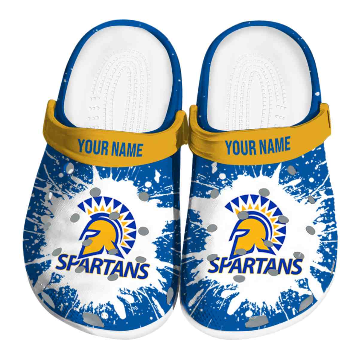 San Jose State Spartans NCAA Sport Crocs Crocband Clogs Shoes Comfortable For Men Women and Kids