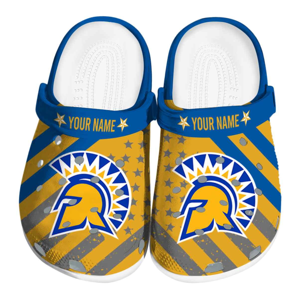 San Jose State Spartans NCAA Sport Crocs Crocband Clogs Shoes Comfortable For Men Women and Kids