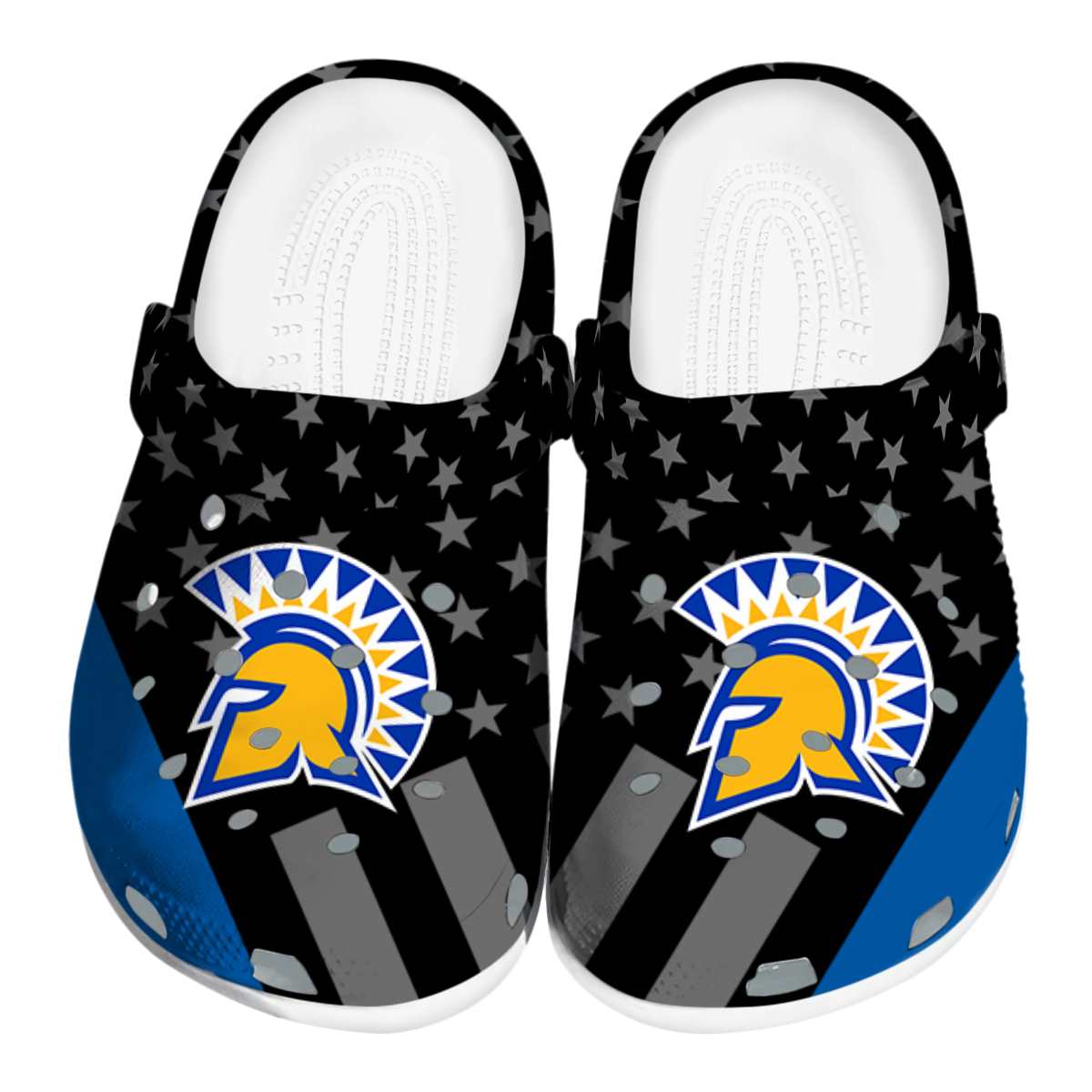 San Jose State Spartans NCAA Sport Crocs Crocband Clogs Shoes Comfortable For Men Women and Kids