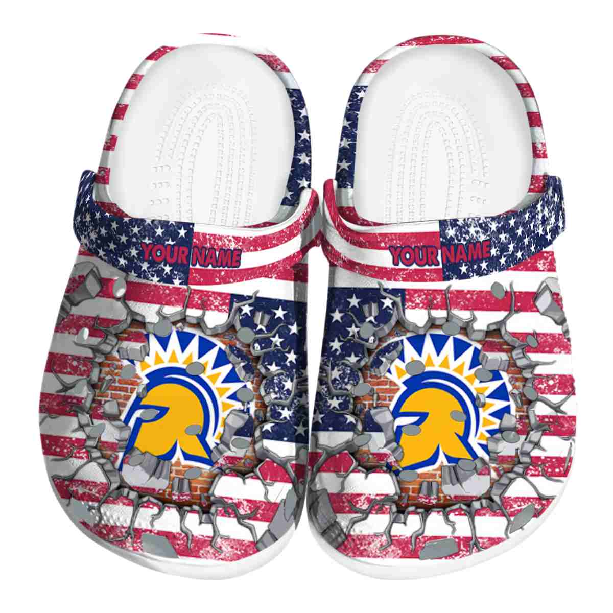 San Jose State Spartans NCAA Sport Crocs Crocband Clogs Shoes Comfortable For Men Women and Kids