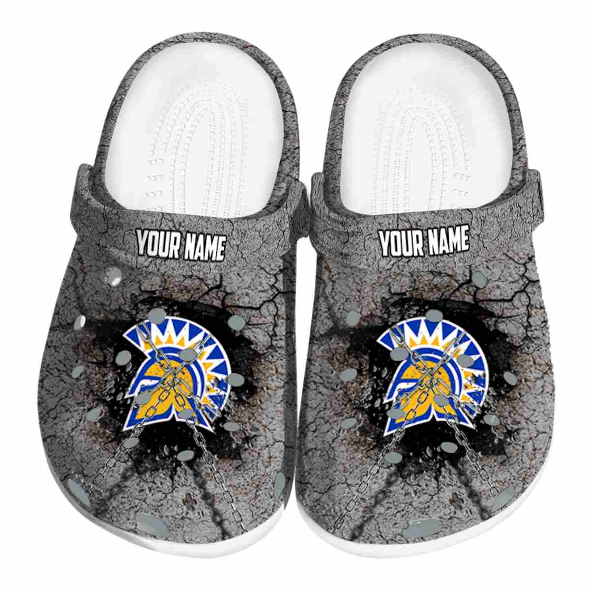 San Jose State Spartans NCAA Sport Crocs Crocband Clogs Shoes Comfortable For Men Women and Kids