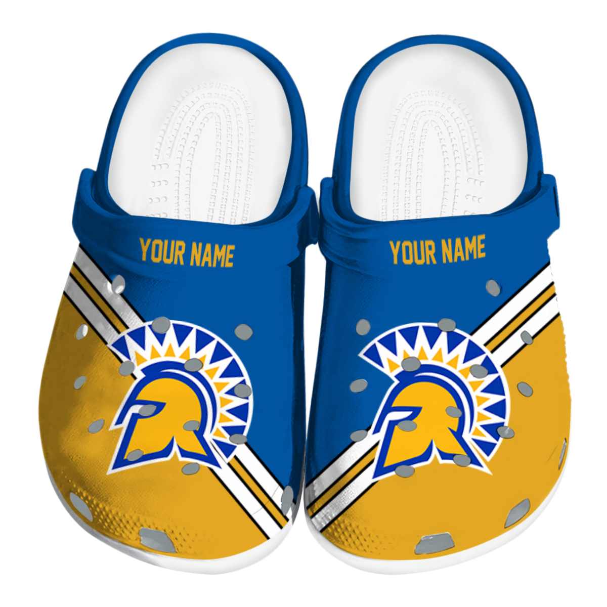 San Jose State Spartans NCAA Sport Crocs Crocband Clogs Shoes Comfortable For Men Women and Kids