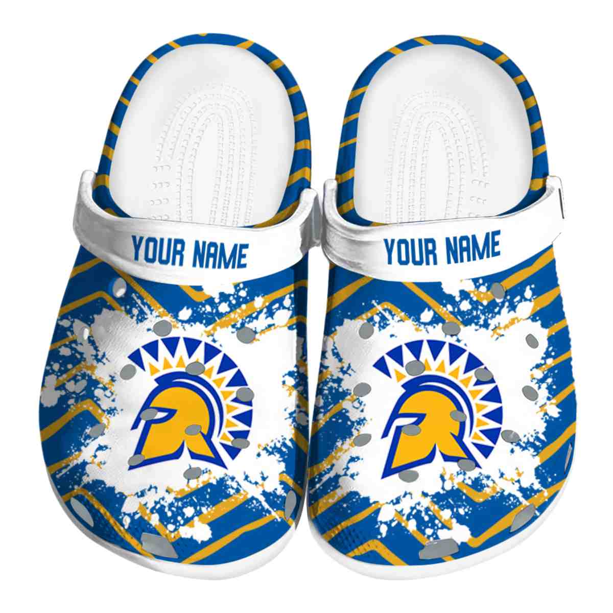San Jose State Spartans NCAA Sport Crocs Crocband Clogs Shoes Comfortable For Men Women and Kids