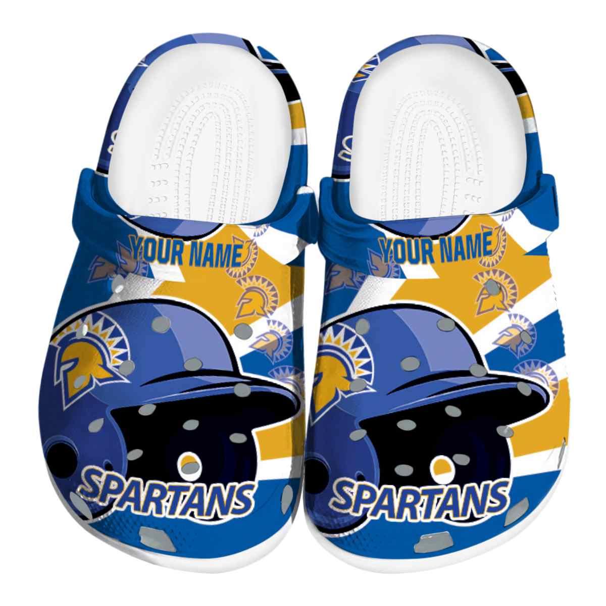 San Jose State Spartans NCAA Sport Crocs Crocband Clogs Shoes Comfortable For Men Women and Kids