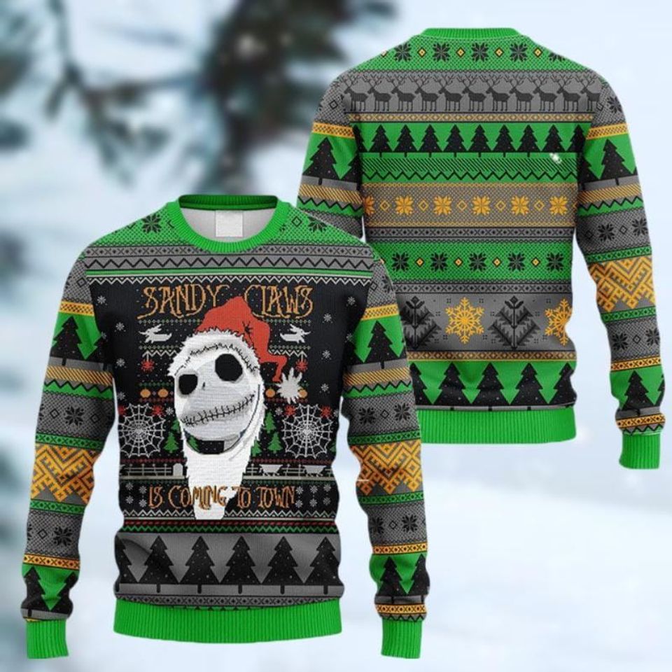 Sandy Claws Is Coming To Town Ugly Sweater