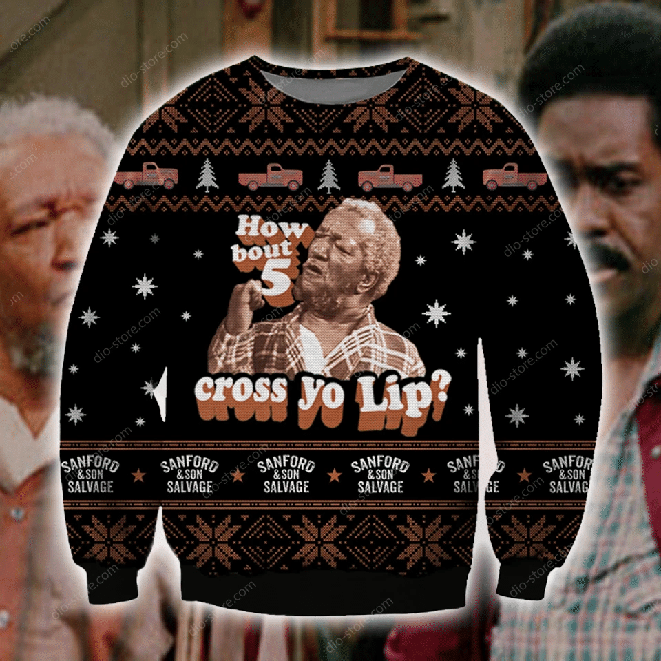 Sanford And Son Knitting Pattern 3D Print Ugly Christmas Sweater Adult 3D Funny Matching for family