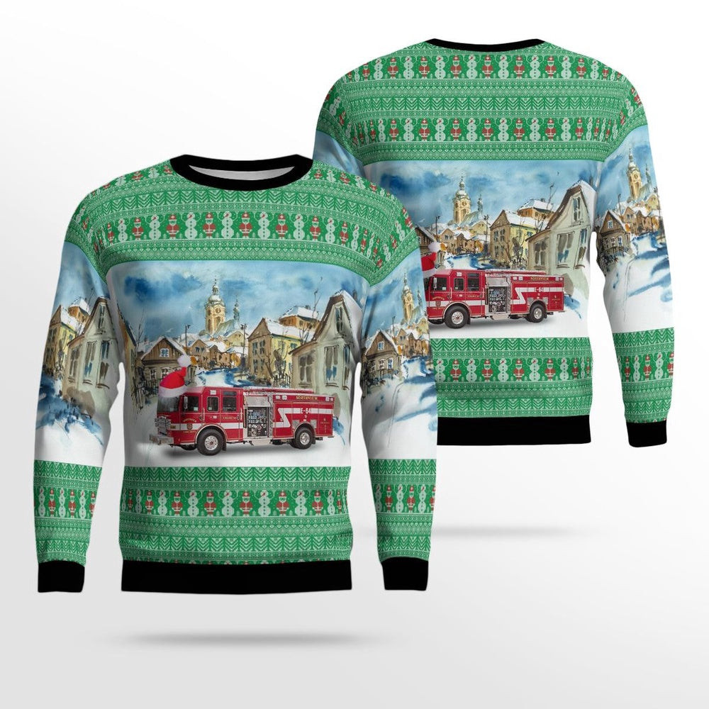 Sanford North Carolina Northview Fire Department AOP Ugly Sweater Unisex Christmas Gift
