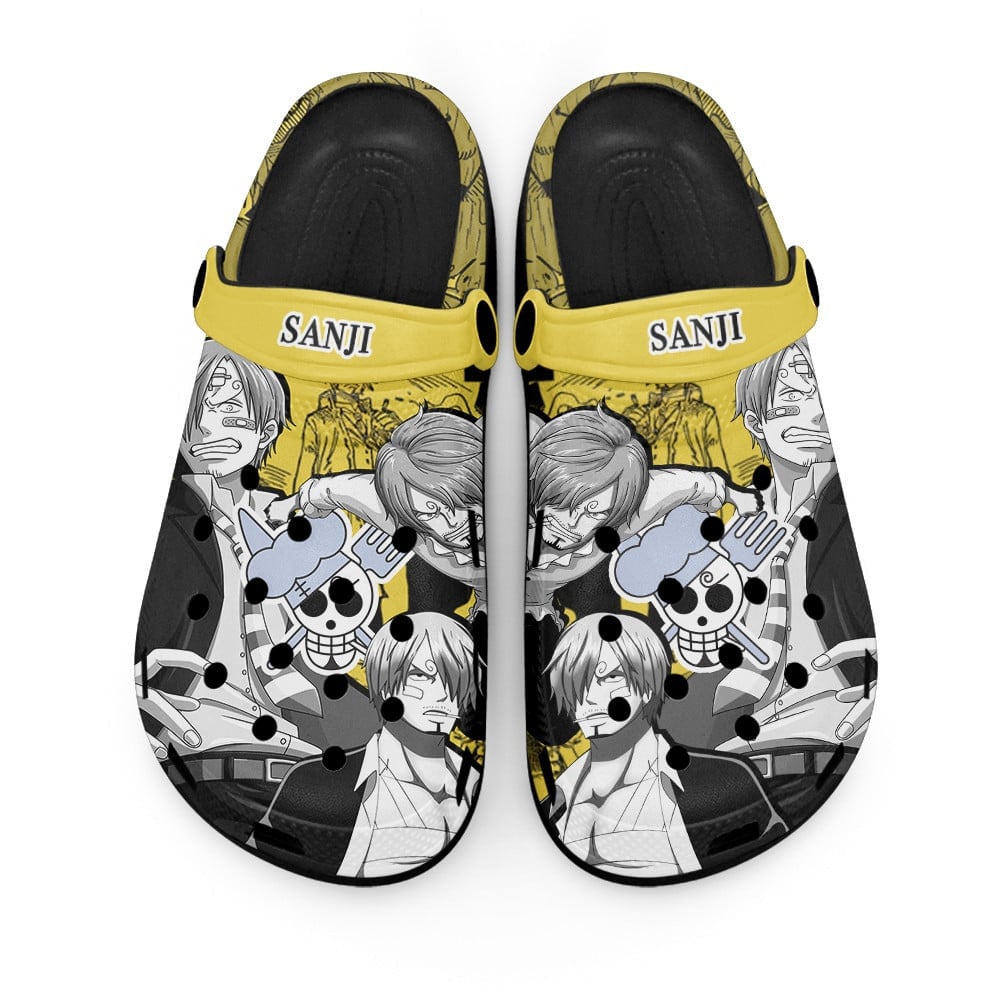 Sanji One Piece Anime Crocs Crocband Clogs Shoes Comfortable For Men Women and Kids