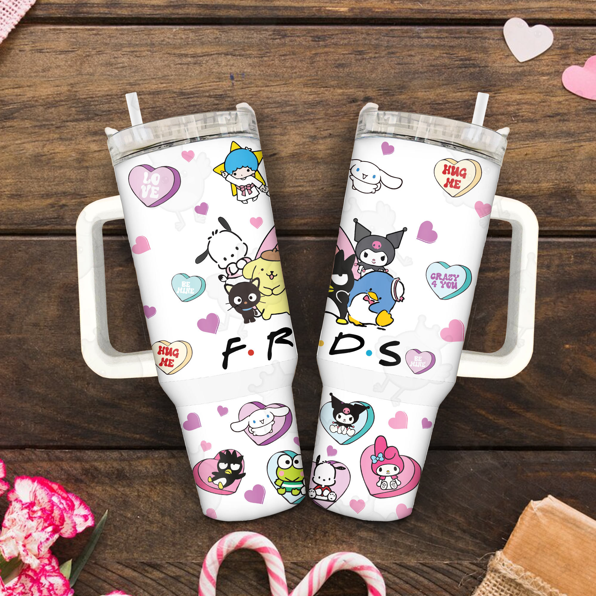 Sanrio Characters Friends Cartoon Custom Stanley Cup 40 oz 30 oz Tumbler With HandleTVC2301890 - Image 3