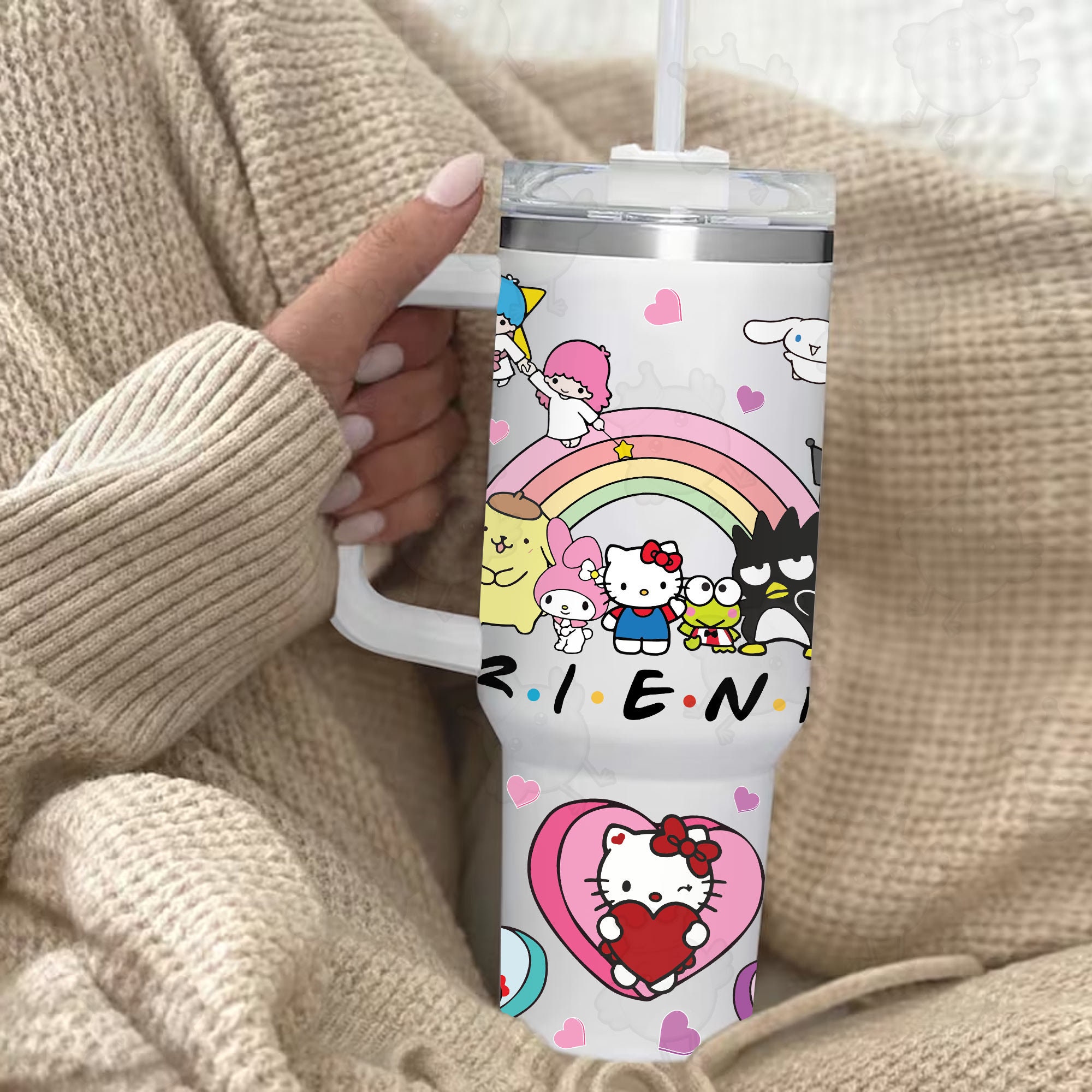 Sanrio Characters Friends Cartoon Custom Stanley Cup 40 oz 30 oz Tumbler With HandleTVC2301890 - Image 2